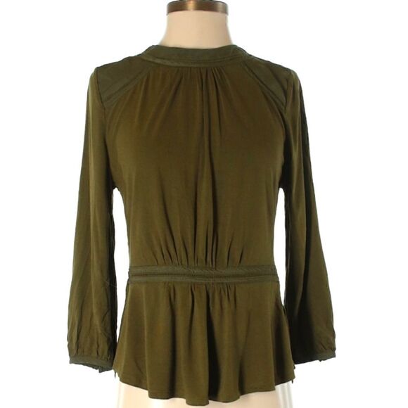 Banana Republic Blouse Rayon Army Green - Picture 1 of 6